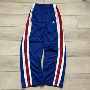 adidas Blue Sweatpants with Red and White Stripes